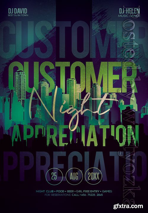 Customer appreciation night - Premium flyer psd template