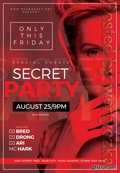 Secret party - Premium flyer psd template