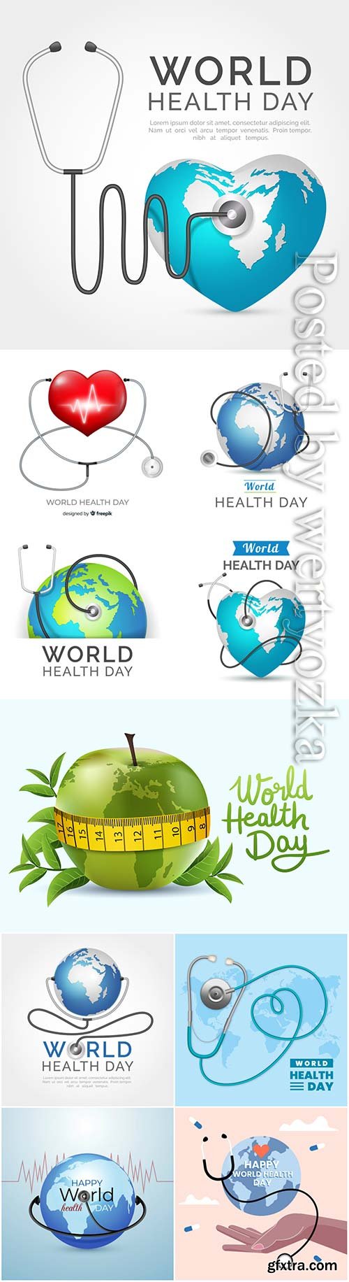 Realistic world health day vector background