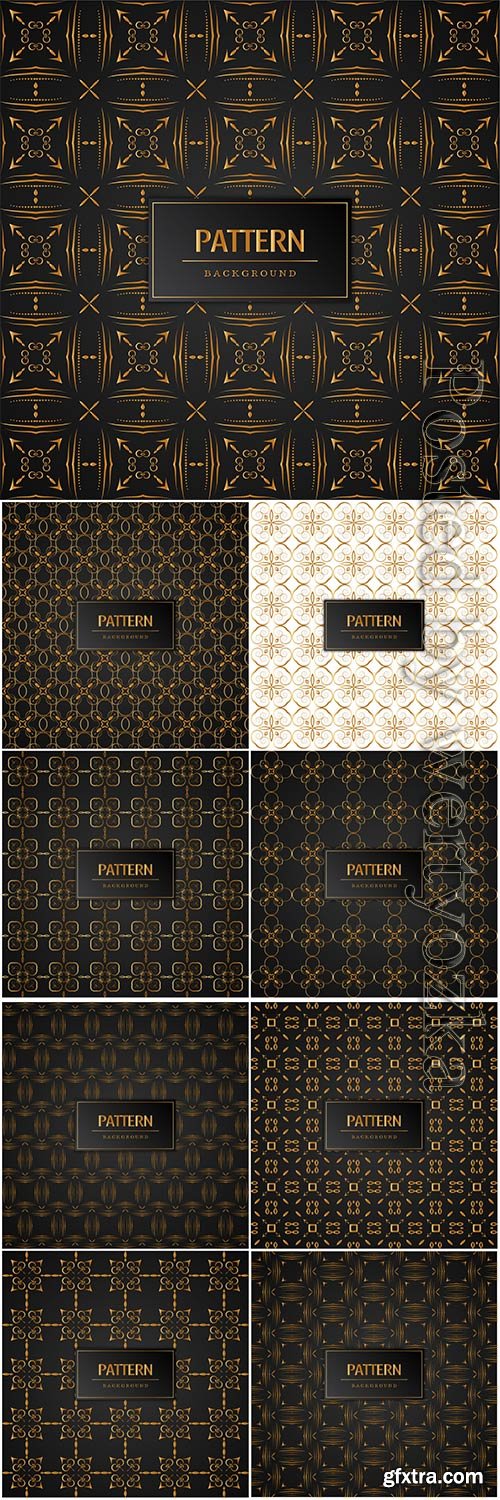 Abstract golden vector pattern decorative background