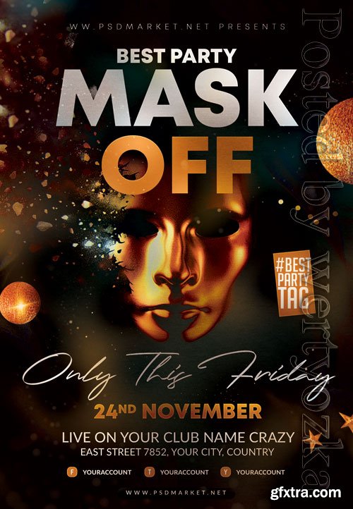 Mask off - Premium flyer psd template