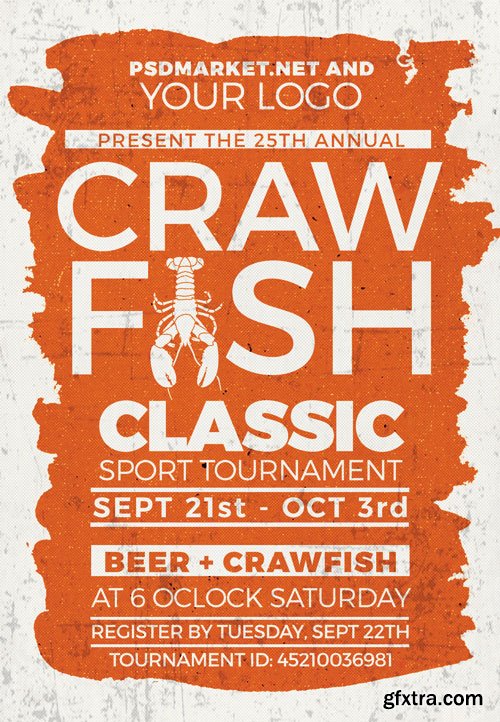 Crawfish classic - Premium flyer psd template