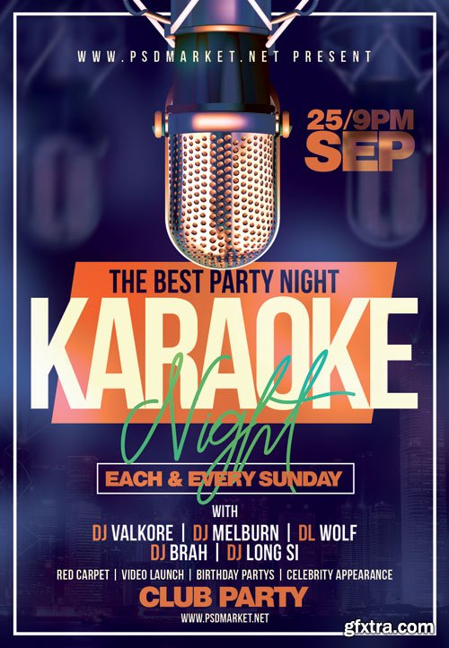 Karaoke_party - Premium flyer psd template