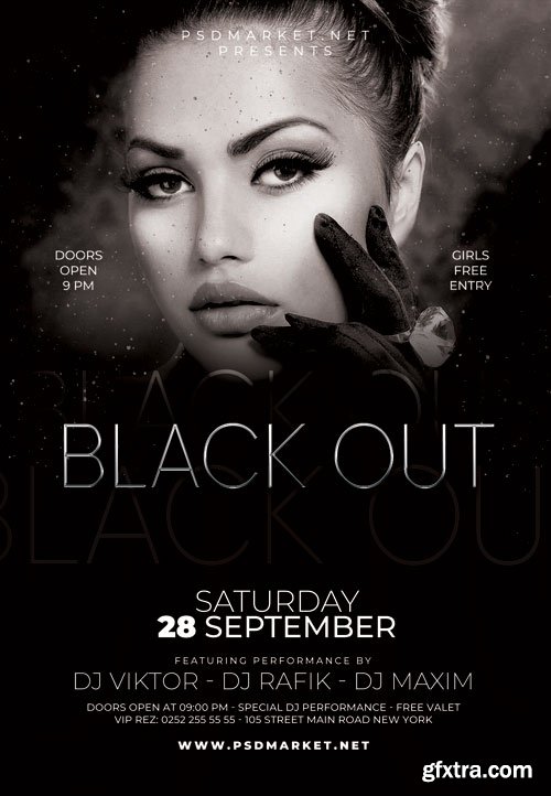 Black out - Premium flyer psd template