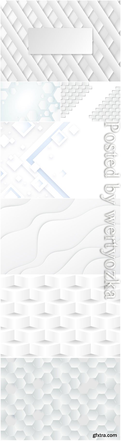 3d background with white abstract vector elements