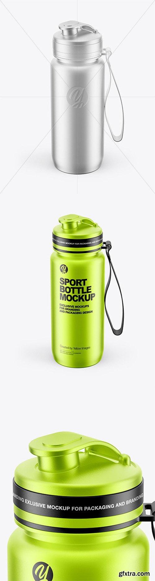 Metallic Sport Bottle Mockup 64840