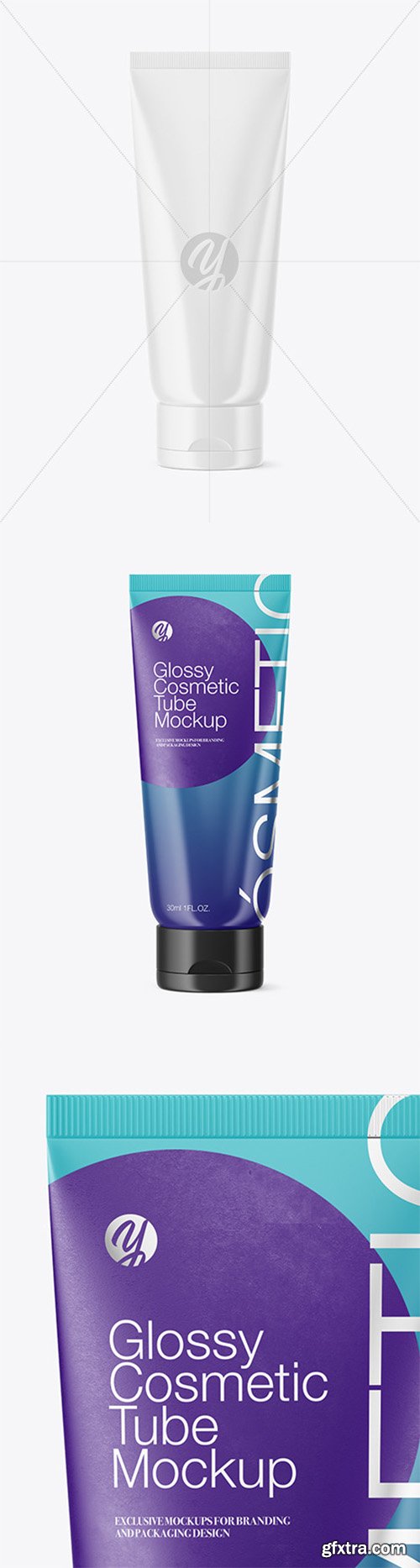 Glossy Cosmetic Tube Mockup 64849