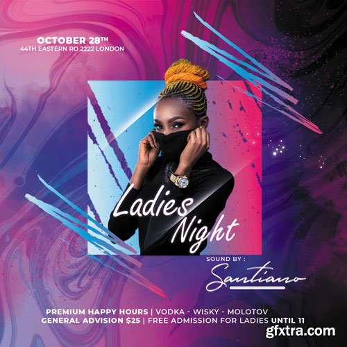 Ladies Event Night - Premium flyer psd template