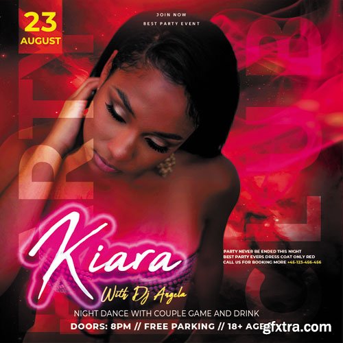 Dj Kiara - Premium flyer psd template