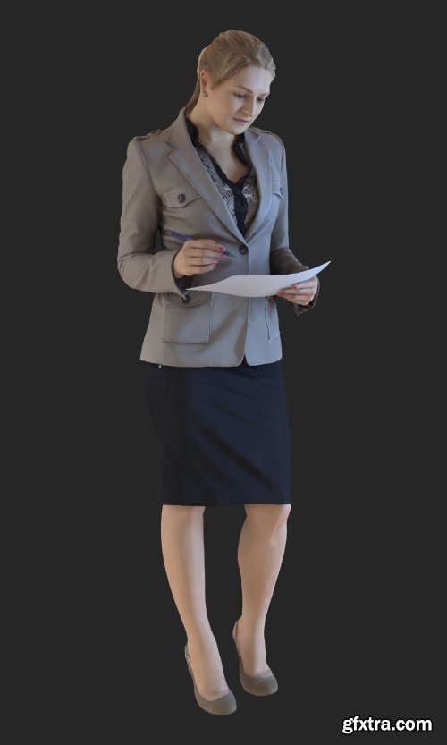 Business Woman Standing 3d model