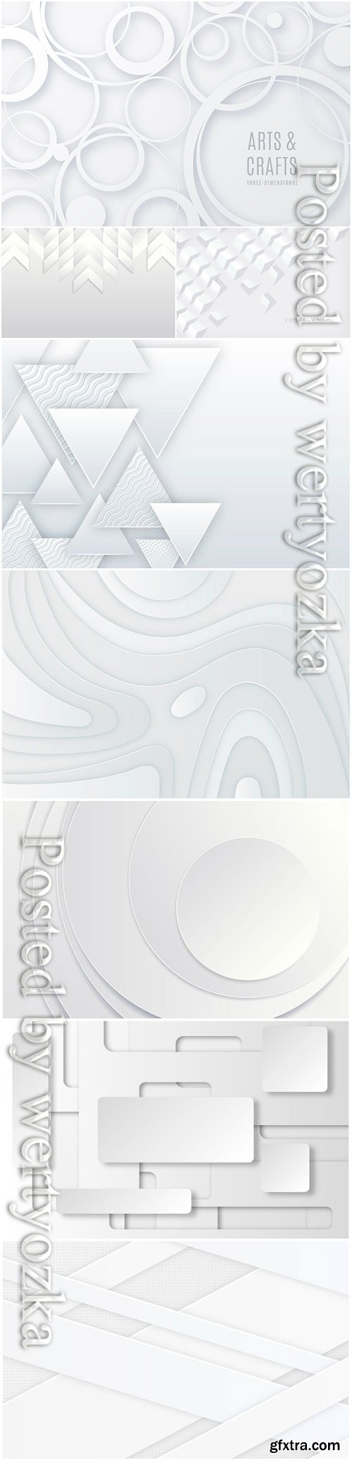 White 3d vector abstract background