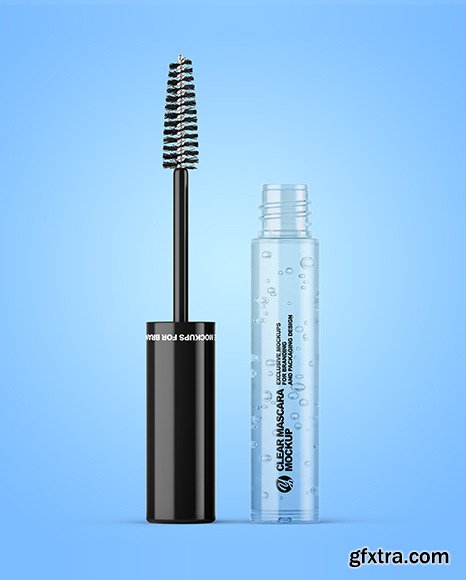 Opened Clear Mascara Tube Mockup 65869