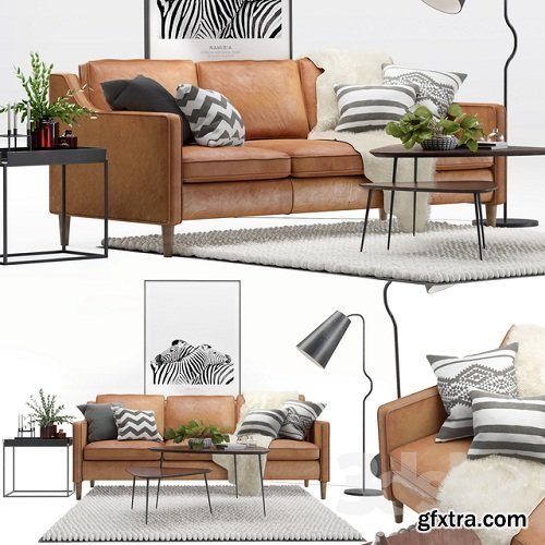 Scandinavian livig set 2. West Elm Hamilton sofa