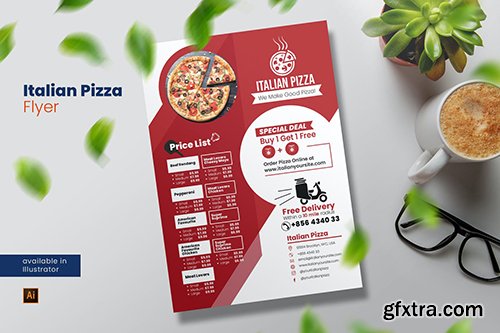 Italian Pizza Menu Flyer