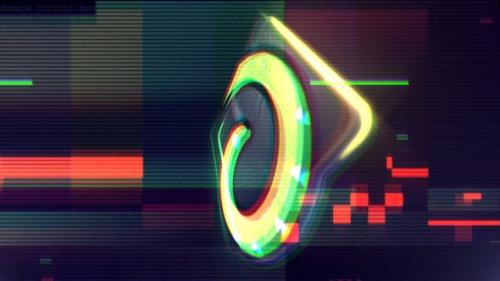 Videohive - Glitch Neon Logo Reveal