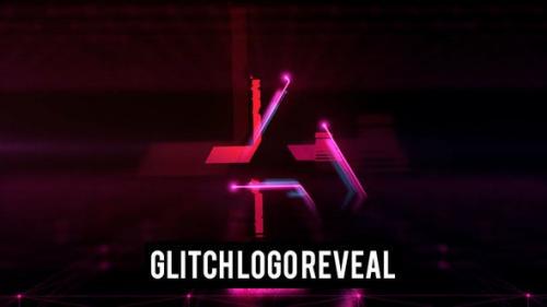 Videohive - Glowing Glitch Logo