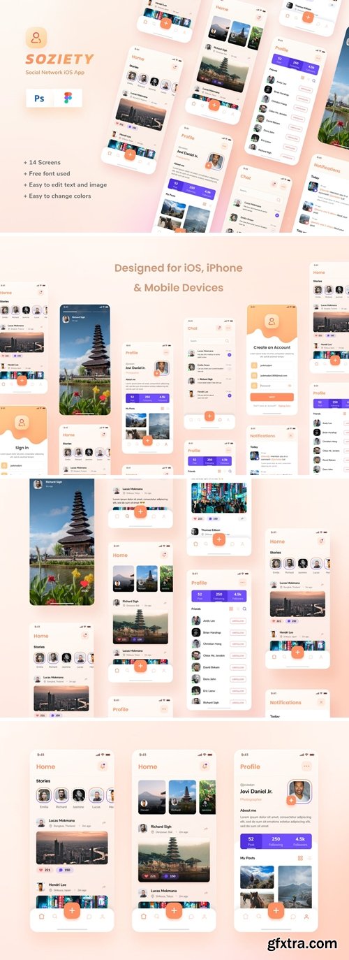 Soziety - Social Network iOS App Design Template