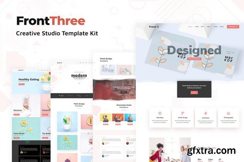 ThemeForest - FrontThree v1.0 - Creative Studio Template Kit - 28181655