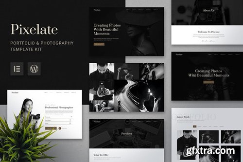 ThemeForest - Pixelate v1.0 - Portfolio & Photography Elementor Template Kit - 28276334