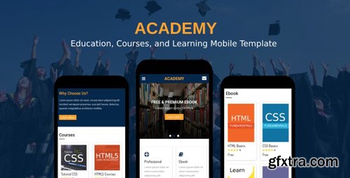 ThemeForest - Academy v1.0 - Education, Courses, and Learning Mobile Template - 20609999