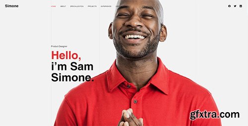 ThemeForest - Simone v1.0 - Onepage Personal CV/Resume HTML Template - 27755793