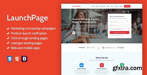 ThemeForest - LaunchPage v1.0 - Premium HTML Landing Page Template - 27614775