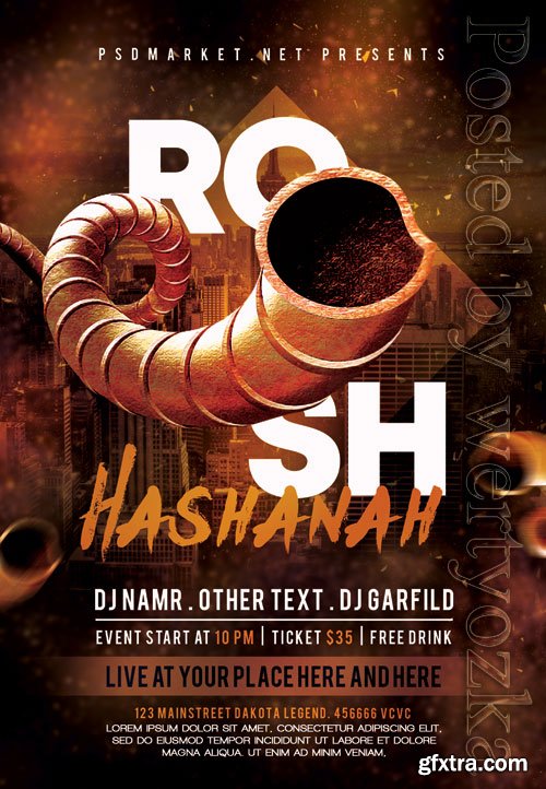 Rosh hashanah event - Premium flyer psd template