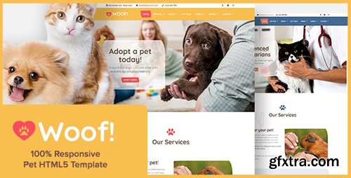 ThemeForest - Woof! v1.0 - Pet HTML5 Template (Update: 1 April 20) - 21498730