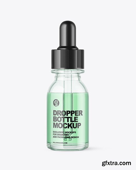 Clear Glass Dropper Bottle Mockup 65723