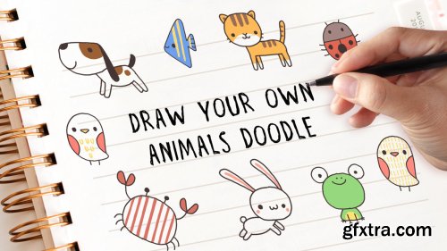 How To Draw Your Own Cute Animals Doodle GFxtra