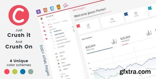 ThemeForest - Crush it v1.0 - Bootstrap Admin Application Template & Ui Kit - 25210302