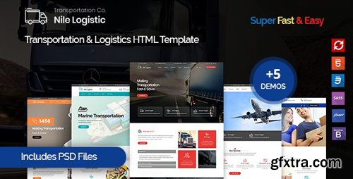 ThemeForest - Nile v1.0 - Transportation and Logistics HTML Template - 22480209