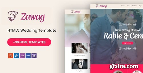 ThemeForest - Zawag v1.0 - Responsive HTML5 Wedding Template - 23182525