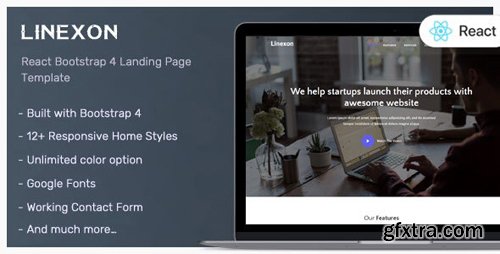 ThemeForest - Linexon v1.0.0 - React Landing Page Template - 28230737