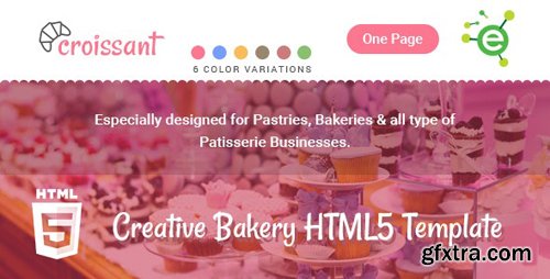 ThemeForest - Croissant v1.1 - Creative Bakery and Pastry Business One Page HTML5 Template - 19450837