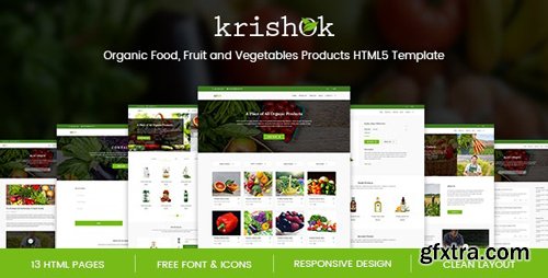 ThemeForest - Krishok v1.0 - Organic Food, Fruit and Vegetables Products HTML5 Template - 21116552