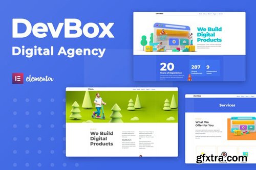 ThemeForest - DevBox v1.0 - Creative Digital Agency Elementor Template Kit - 28287319