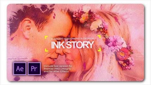 Videohive - Clean Ink Watercolor Slideshow