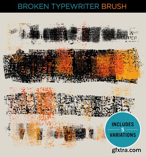 Broken Typewriter Photoshop Brushes