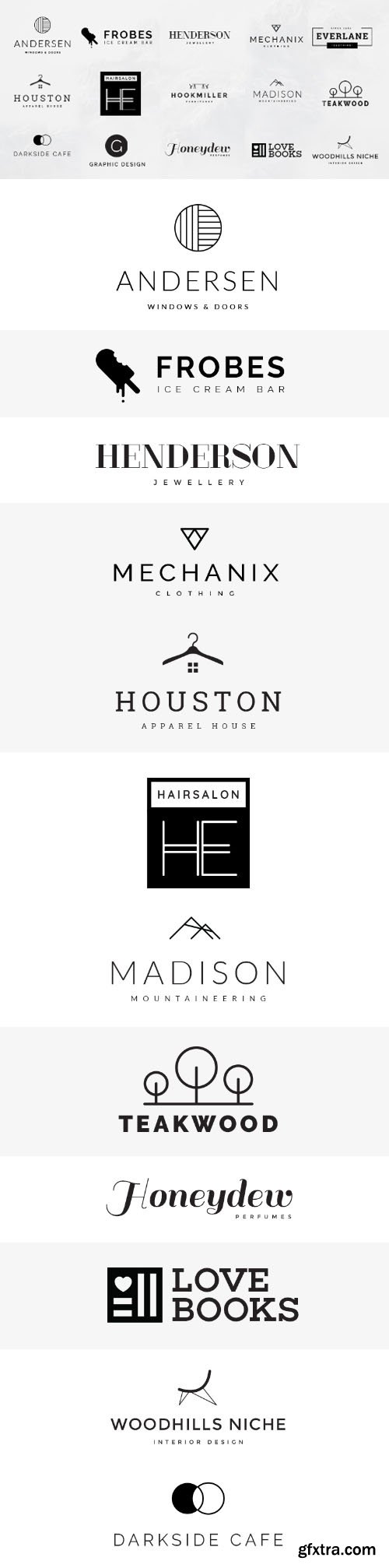 16 Minimal Logo PSD Templates