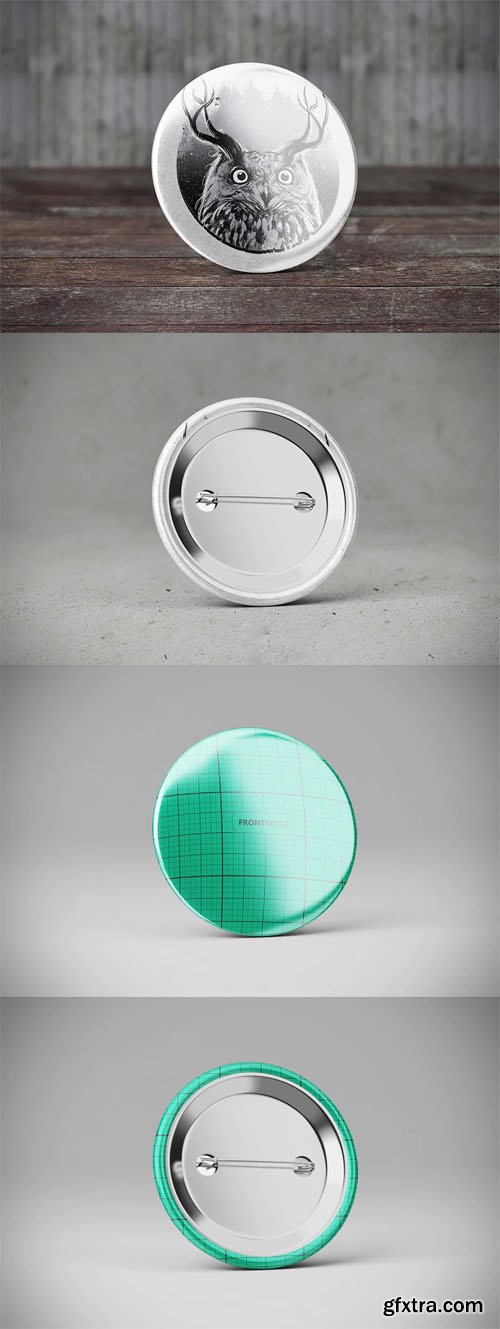 Badge Button PSD Mockup