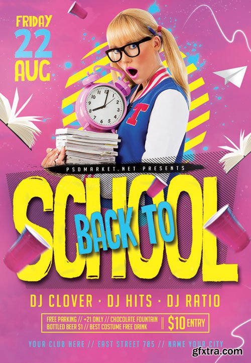 Back to school event2 - Premium flyer psd template