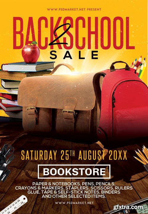 Back 2 school sale - Premium flyer psd template