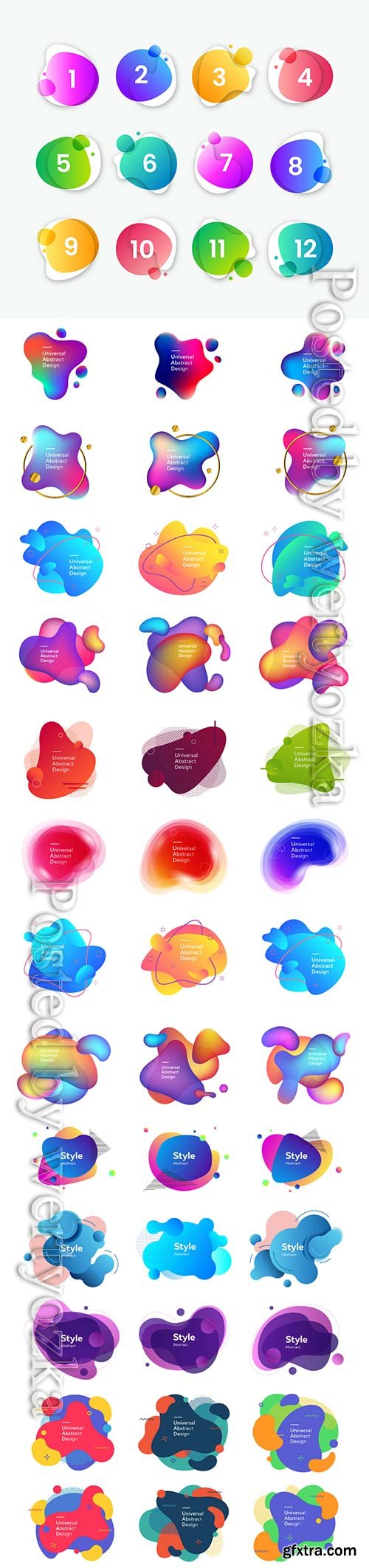 Abstract fluid modern vector elements