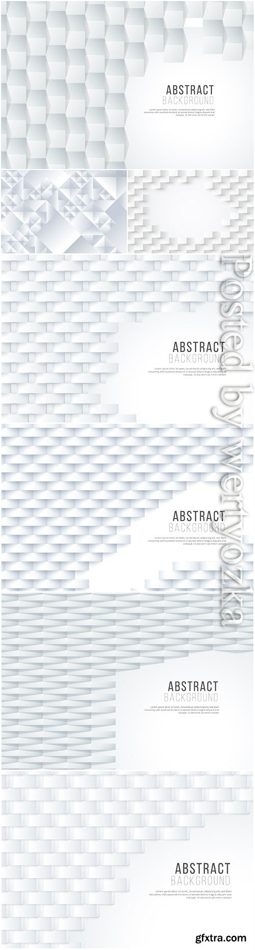 3d vector background with white abstract elements