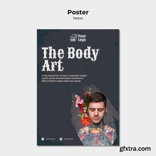 Tattoo artist poster template