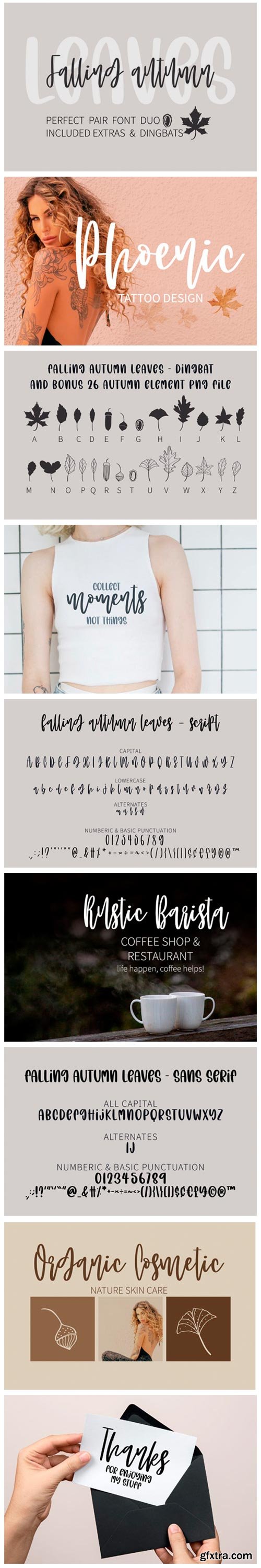 Falling Autumn Leaves Font