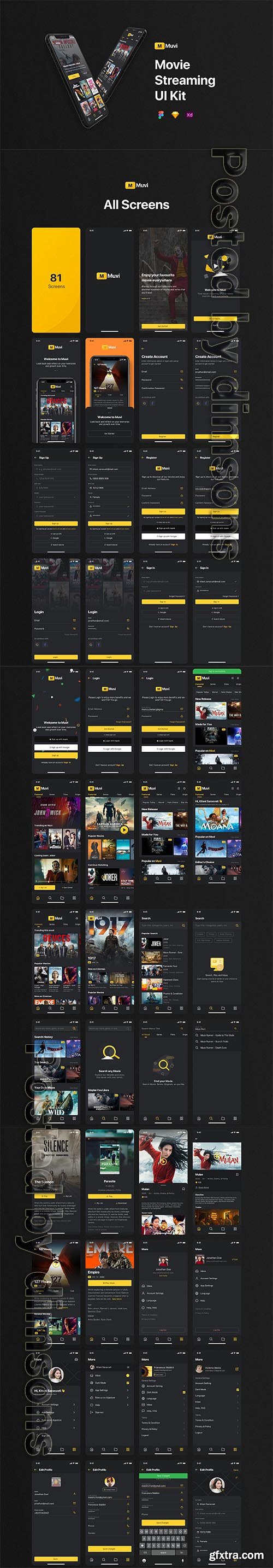 Muvi - Movie Streaming UI Kit