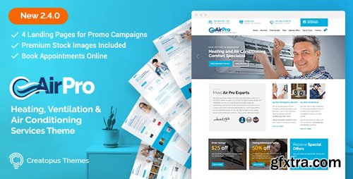 ThemeForest - AirPro v2.6.1 - Heating and Air conditioning WordPress Theme for Maintenance Services - 17143566