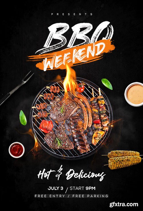 BBQ Weekend - Premium flyer psd template